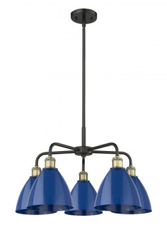 Plymouth - 5 Light - 26 inch - Black Antique Brass - Chandelier (3442|516-5CR-BAB-MBD-75-BL)