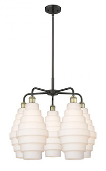 Cascade - 5 Light - 26 inch - Black Antique Brass - Chandelier (3442|516-5CR-BAB-G671-8)