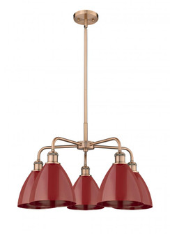 Plymouth - 5 Light - 26 inch - Antique Copper - Chandelier (3442|516-5CR-AC-MBD-75-RD)