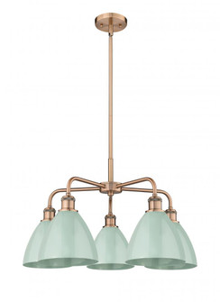 Plymouth - 5 Light - 26 inch - Antique Copper - Chandelier (3442|516-5CR-AC-MBD-75-SF)