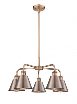 Ballston - 5 Light - 25 inch - Antique Copper - Chandelier (3442|516-5CR-AC-M8-AC)