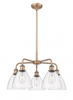 Bristol - 5 Light - 26 inch - Antique Copper - Chandelier (3442|516-5CR-AC-GBD-752)