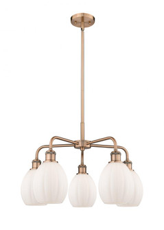 Eaton - 5 Light - 24 inch - Antique Copper - Chandelier (3442|516-5CR-AC-G81)