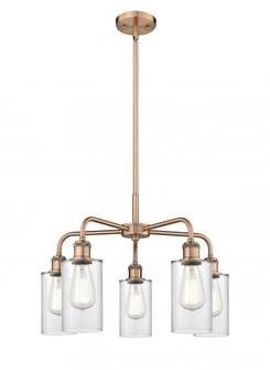 Clymer - 5 Light - 22 inch - Antique Copper - Chandelier (3442|516-5CR-AC-G802)