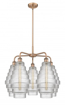 Cascade - 5 Light - 26 inch - Antique Copper - Chandelier (3442|516-5CR-AC-G672-8)
