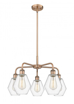 Cindyrella - 5 Light - 24 inch - Antique Copper - Chandelier (3442|516-5CR-AC-G652-6)