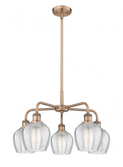 Norfolk - 5 Light - 24 inch - Antique Copper - Chandelier (3442|516-5CR-AC-G462-6)