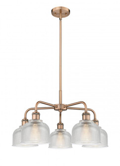 Dayton - 5 Light - 24 inch - Antique Copper - Chandelier (3442|516-5CR-AC-G412)