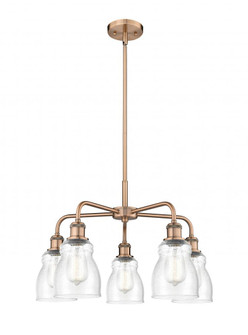 Ellery - 5 Light - 23 inch - Antique Copper - Chandelier (3442|516-5CR-AC-G394)