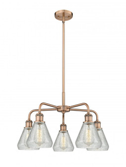 Conesus - 5 Light - 24 inch - Antique Copper - Chandelier (3442|516-5CR-AC-G275)
