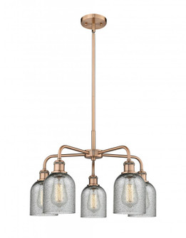 Caledonia - 5 Light - 23 inch - Antique Copper - Chandelier (3442|516-5CR-AC-G257)