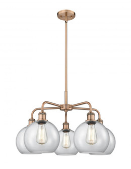 Athens - 5 Light - 26 inch - Antique Copper - Chandelier (3442|516-5CR-AC-G122-8)