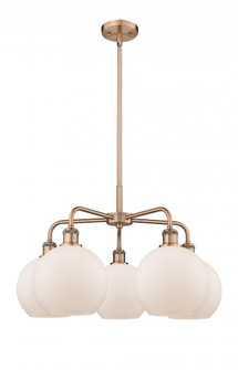 Athens - 5 Light - 26 inch - Antique Copper - Chandelier (3442|516-5CR-AC-G121-8)