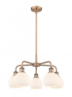 Athens - 5 Light - 24 inch - Antique Copper - Chandelier (3442|516-5CR-AC-G121-6)