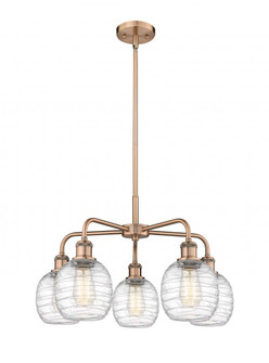 Belfast - 5 Light - 24 inch - Antique Copper - Chandelier (3442|516-5CR-AC-G1013)