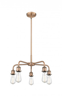 Ballston - 5 Light - 18 inch - Antique Copper - Chandelier (3442|516-5CR-AC)