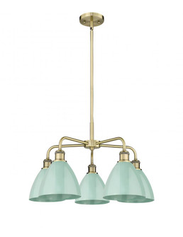 Plymouth - 5 Light - 26 inch - Antique Brass - Chandelier (3442|516-5CR-AB-MBD-75-SF)