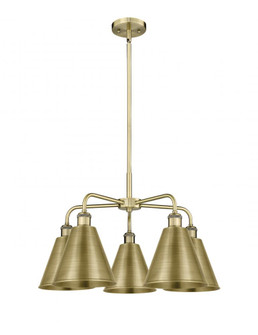 Berkshire - 5 Light - 26 inch - Antique Brass - Chandelier (3442|516-5CR-AB-MBC-8-AB)