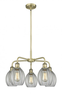 Eaton - 5 Light - 24 inch - Antique Brass - Chandelier (3442|516-5CR-AB-G82)