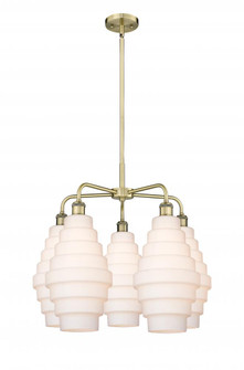 Cascade - 5 Light - 26 inch - Antique Brass - Chandelier (3442|516-5CR-AB-G671-8)