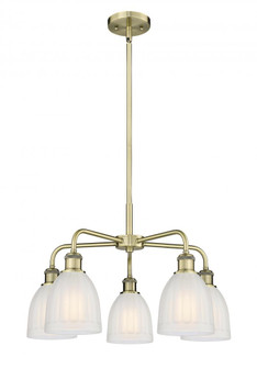 Brookfield - 5 Light - 24 inch - Antique Brass - Chandelier (3442|516-5CR-AB-G441)