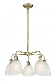 Castile - 5 Light - 24 inch - Antique Brass - Chandelier (3442|516-5CR-AB-G381)