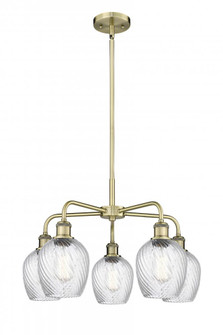 Salina - 5 Light - 24 inch - Antique Brass - Chandelier (3442|516-5CR-AB-G292)