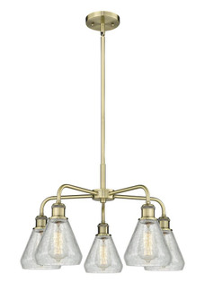 Conesus - 5 Light - 24 inch - Antique Brass - Chandelier (3442|516-5CR-AB-G275)
