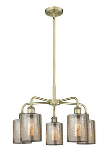 Cobbleskill - 5 Light - 23 inch - Antique Brass - Chandelier (3442|516-5CR-AB-G116)