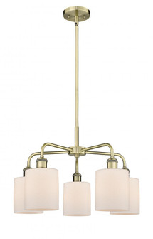 Cobbleskill - 5 Light - 23 inch - Antique Brass - Chandelier (3442|516-5CR-AB-G111)