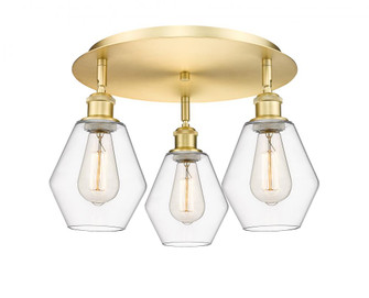 Cindyrella - 3 Light - 18 inch - Satin Gold - Flush Mount (3442|516-3C-SG-G652-6)