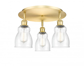 Ellery - 3 Light - 17 inch - Satin Gold - Semi-Flush Mount (3442|516-3C-SG-G394)