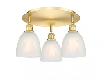 Castile - 3 Light - 18 inch - Satin Gold - Semi-Flush Mount (3442|516-3C-SG-G381)