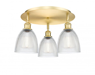Castile - 3 Light - 18 inch - Satin Gold - Semi-Flush Mount (3442|516-3C-SG-G382)