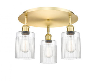 Hadley - 3 Light - 16 inch - Satin Gold - Semi-Flush Mount (3442|516-3C-SG-G342)