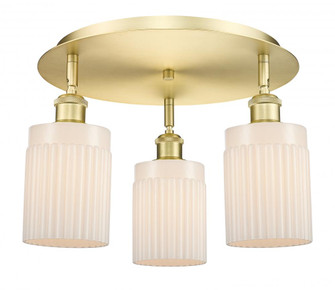 Hadley - 3 Light - 16 inch - Satin Gold - Semi-Flush Mount (3442|516-3C-SG-G341)