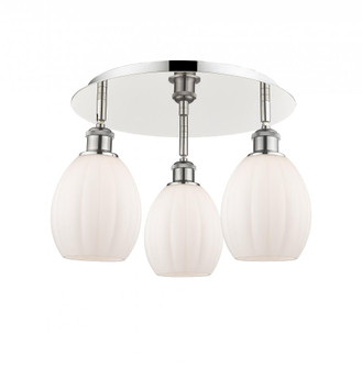 Eaton - 3 Light - 17 inch - Polished Nickel - Semi-Flush Mount (3442|516-3C-PN-G81)