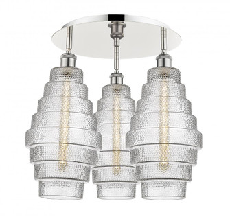 Cascade - 3 Light - 20 inch - Polished Nickel - Flush Mount (3442|516-3C-PN-G672-8)