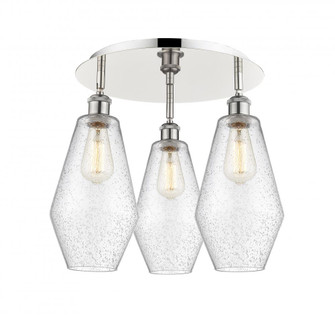 Cindyrella - 3 Light - 19 inch - Polished Nickel - Semi-Flush Mount (3442|516-3C-PN-G654-7)