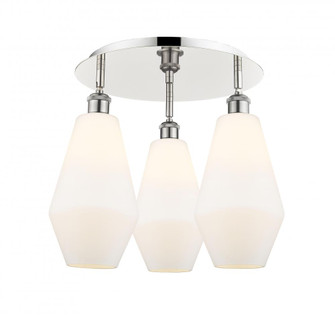 Cindyrella - 3 Light - 19 inch - Polished Nickel - Semi-Flush Mount (3442|516-3C-PN-G651-7)