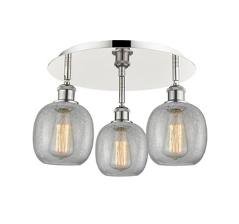 Belfast - 3 Light - 18 inch - Polished Nickel - Semi-Flush Mount (3442|516-3C-PN-G105)