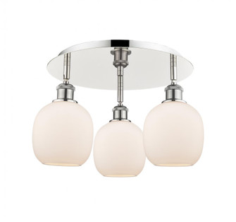 Belfast - 3 Light - 18 inch - Polished Nickel - Semi-Flush Mount (3442|516-3C-PN-G101)