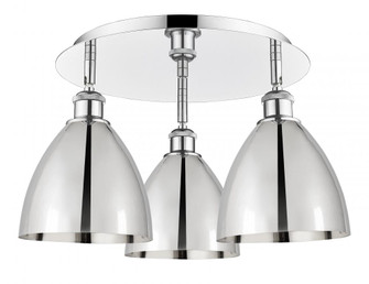 Bristol - 3 Light - 19 inch - Polished Chrome - Semi-Flush Mount (3442|516-3C-PC-MBD-75-PC)
