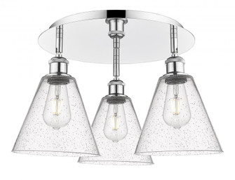 Berkshire - 3 Light - 20 inch - Polished Chrome - Semi-Flush Mount (3442|516-3C-PC-GBC-84)