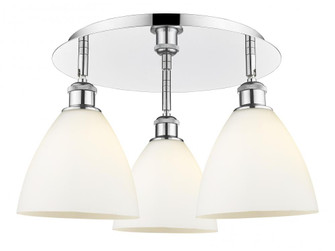 Bristol - 3 Light - 19 inch - Polished Chrome - Semi-Flush Mount (3442|516-3C-PC-GBD-751)