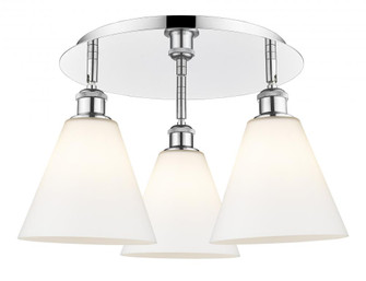 Berkshire - 3 Light - 20 inch - Polished Chrome - Semi-Flush Mount (3442|516-3C-PC-GBC-81)