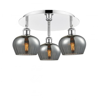 Fenton - 3 Light - 18 inch - Polished Chrome - Semi-Flush Mount (3442|516-3C-PC-G93)