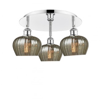 Fenton - 3 Light - 18 inch - Polished Chrome - Semi-Flush Mount (3442|516-3C-PC-G96)