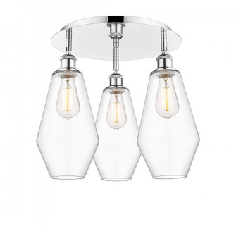 Cindyrella - 3 Light - 19 inch - Polished Chrome - Semi-Flush Mount (3442|516-3C-PC-G652-7)