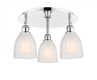 Brookfield - 3 Light - 18 inch - Polished Chrome - Semi-Flush Mount (3442|516-3C-PC-G441)